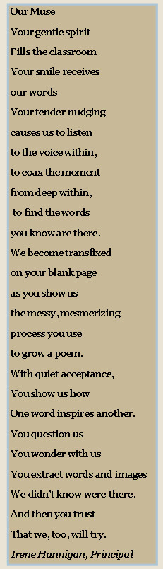 Our Muse by Irene Hannigan about Lyn Littlefield Hoopes